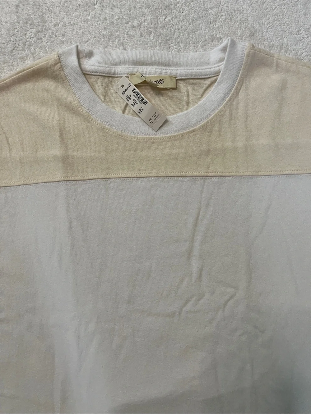 Madewell The Relaxed Varsity Tee in Vintage Jersey, Varsity Tee, M - Picture 2 of 8